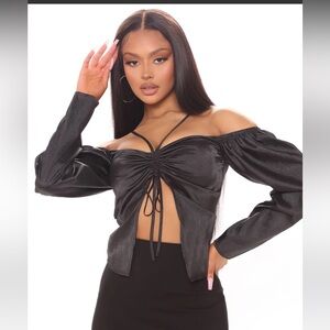 Fashion nova satin top XL NWT